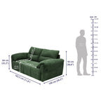 EVERETT PLUSH GREEN 2-SEATER SOFA