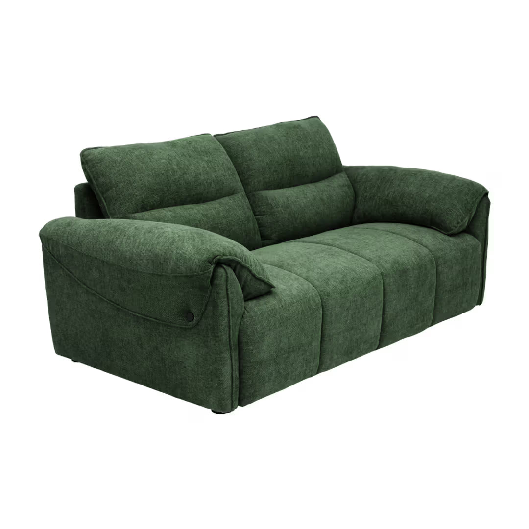 EVERETT PLUSH GREEN 2-SEATER SOFA