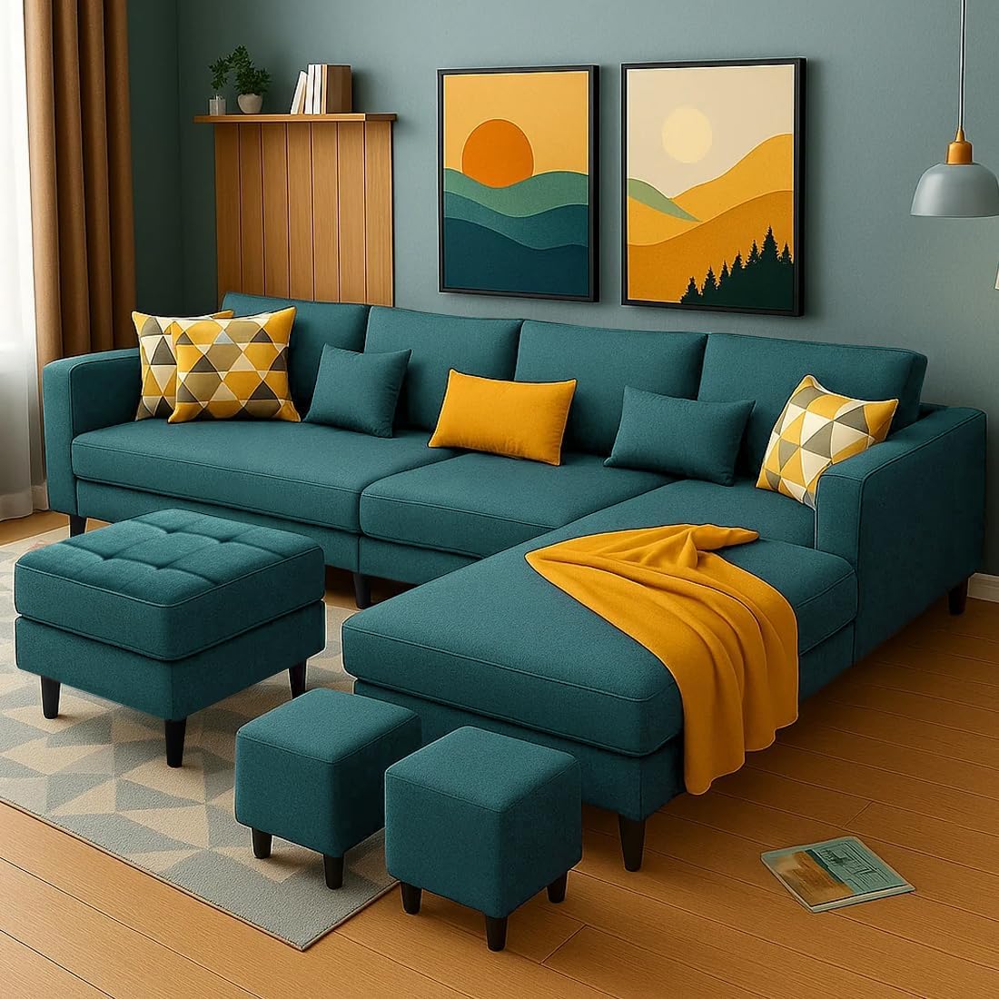 FLEXICOMFORT L-SHAPE SECTIONAL SOFA