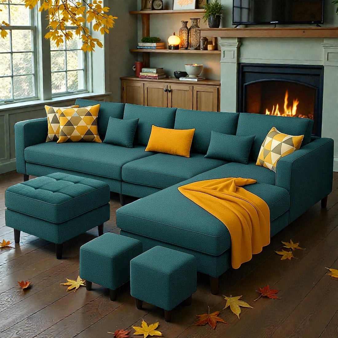 FLEXICOMFORT L-SHAPE SECTIONAL SOFA