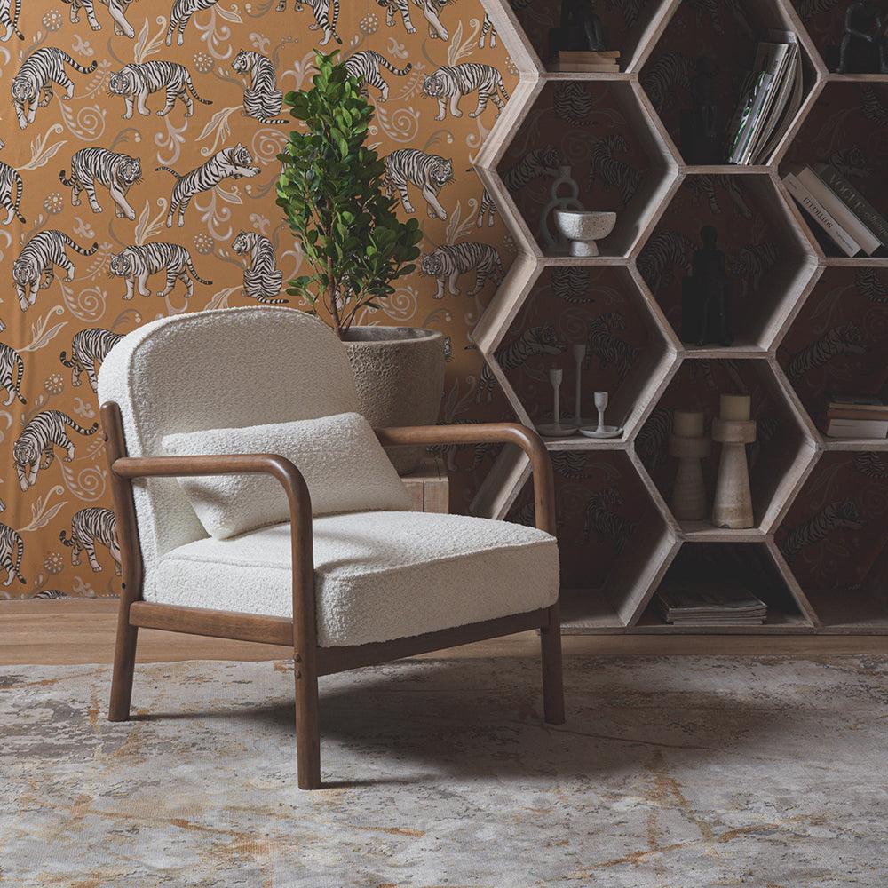 FOREST LUXE SOLID WOOD LOUNGE CHAIR