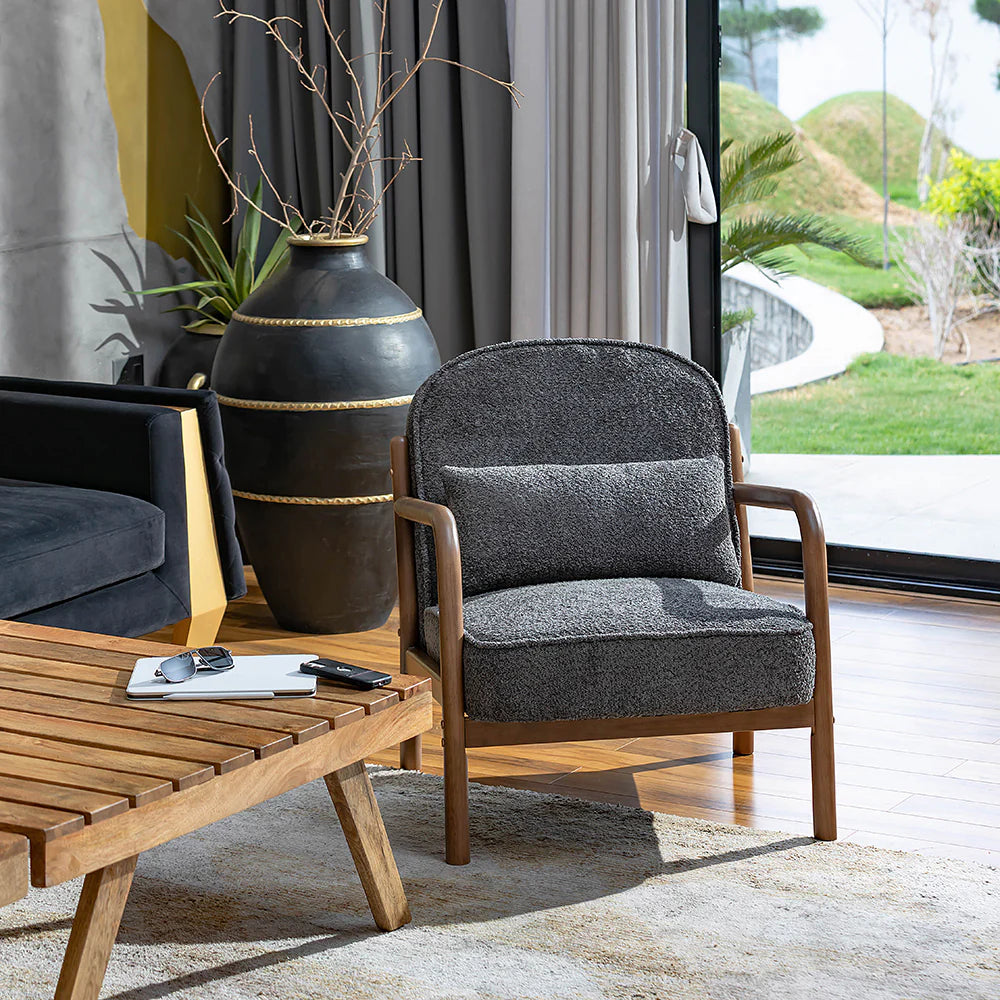 FOREST LUXE SOLID WOOD LOUNGE CHAIR
