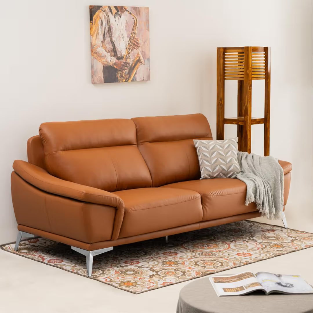 HARRINGTON LUXE TAN 3-SEATER SOFA