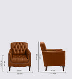 IMPERIAL CHESTERFIED TUFTED LEATHER ARMCHAIR