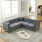 IMPERIAL GREY CHESTIFIELD SECTIONAL