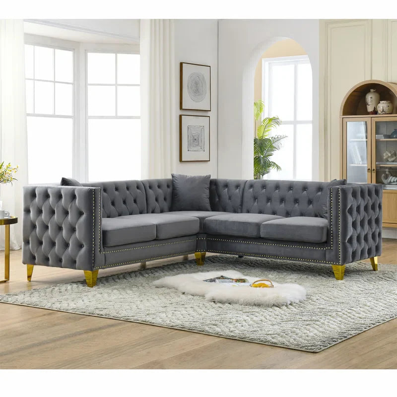 IMPERIAL GREY CHESTIFIELD SECTIONAL