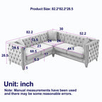 IMPERIAL GREY CHESTIFIELD SECTIONAL