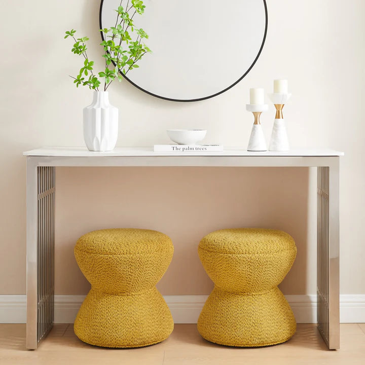 IVORY ORBIT 360° SWIVEL OTTOMAN