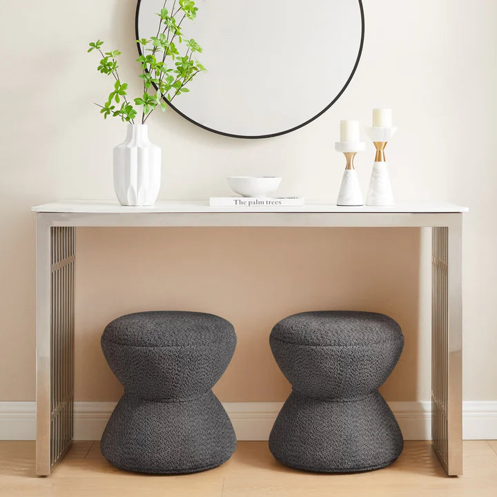 IVORY ORBIT 360° SWIVEL OTTOMAN