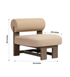 LUNA CONTEMPORARY WOODEN FRAME LOUNGE CHAIR