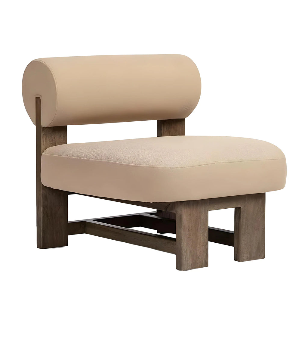 LUNA CONTEMPORARY WOODEN FRAME LOUNGE CHAIR