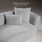 LUNARA PETITE LUXURY BOUCLE LOVERSEAT- WOODEN MANGO