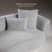LUNARA PETITE LUXURY BOUCLE LOVERSEAT- WOODEN MANGO