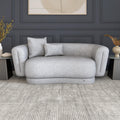 LUNARA PETITE LUXURY BOUCLE LOVERSEAT- WOODEN MANGO