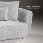 LUNARA PETITE LUXURY BOUCLE LOVERSEAT- WOODEN MANGO