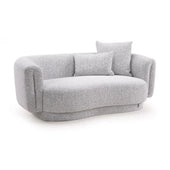 LUNARA PETITE LUXURY BOUCLE LOVERSEAT- WOODEN MANGO