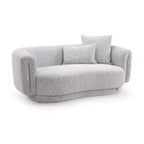 LUNARA PETITE LUXURY BOUCLE LOVERSEAT- WOODEN MANGO