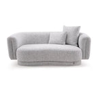 LUNARA PETITE LUXURY BOUCLE LOVERSEAT- WOODEN MANGO