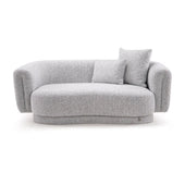 LUNARA PETITE LUXURY BOUCLE LOVERSEAT- WOODEN MANGO