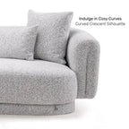 LUNARA PETITE LUXURY BOUCLE LOVERSEAT- WOODEN MANGO