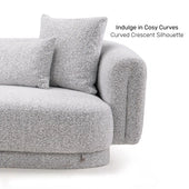 LUNARA PETITE LUXURY BOUCLE LOVERSEAT- WOODEN MANGO