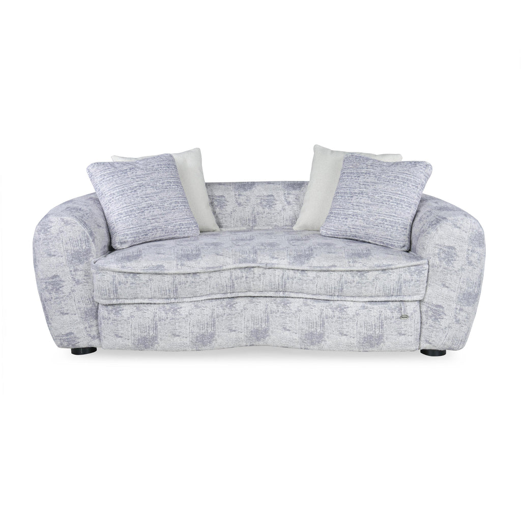 LUNARA CURVE LUXURY BOUCLE SOFA-WOODEN MANGO