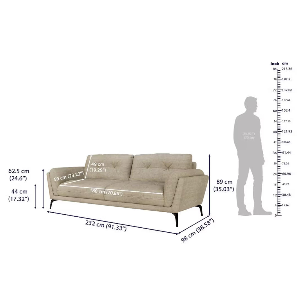 LUNARO LUXE FABRIC SOFA