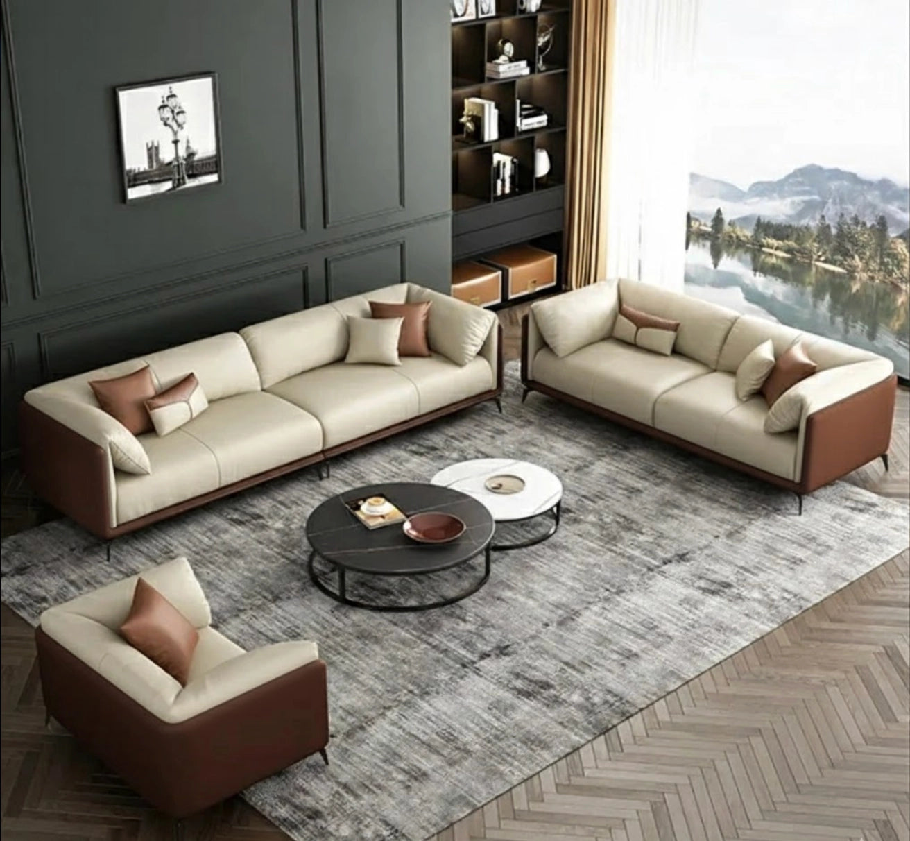 MILIANO CREST LUXURY UPHOLSTERED SOFA 3 SEATER