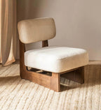 MINIMALIST WOODEN LOUNGE CHAIR
