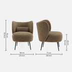 MOCHA CURVE DESIGNER LOUNGE CHAIR