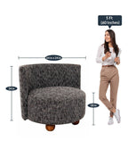 MODERN CURVED BACK ACCENT CHAIR