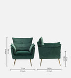 MODERN PLUSH VELVET ACCENT CHAIR