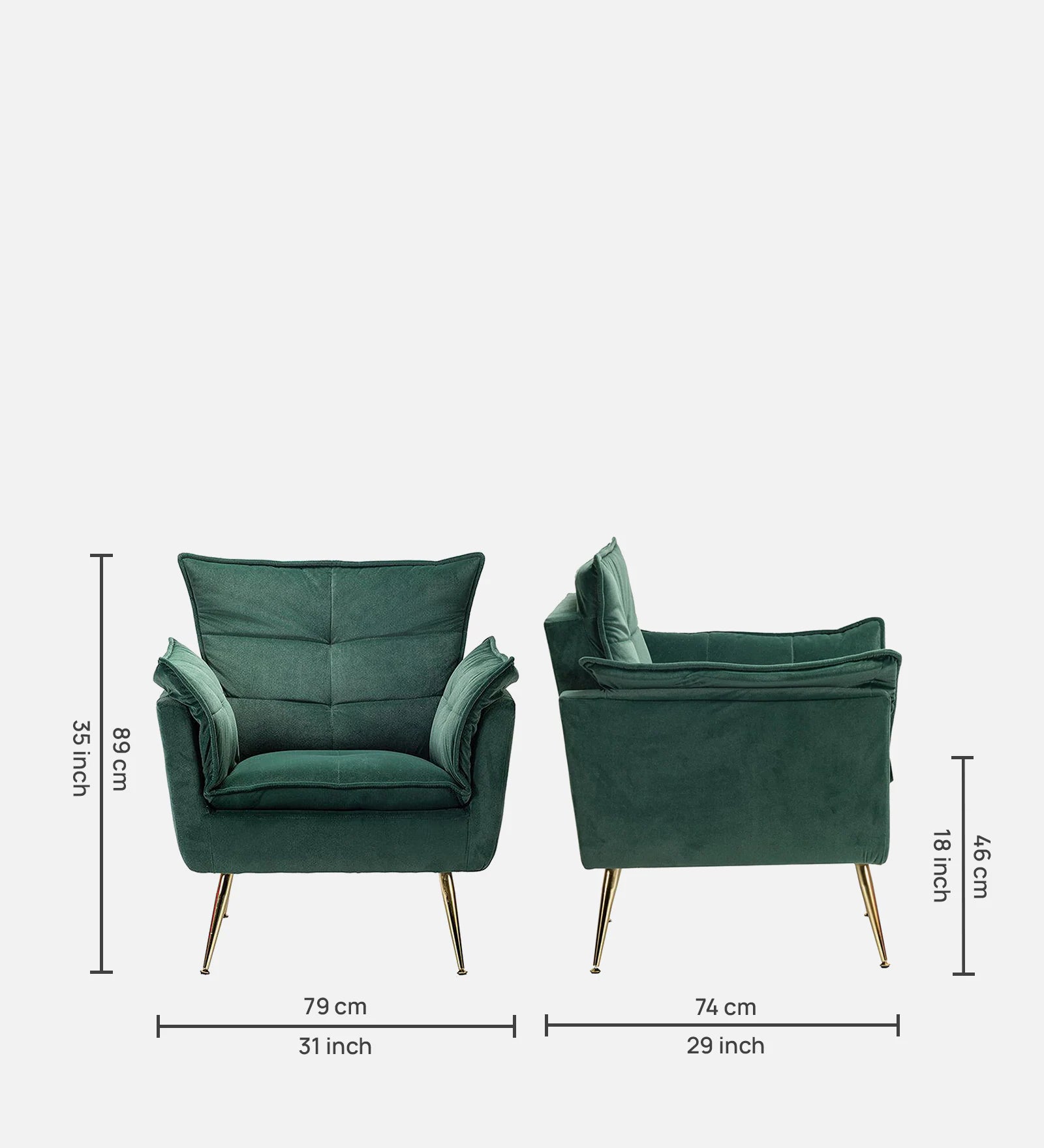 MODERN PLUSH VELVET ACCENT CHAIR