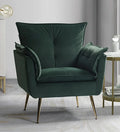 MODERN PLUSH VELVET ACCENT CHAIR