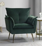 MODERN PLUSH VELVET ACCENT CHAIR