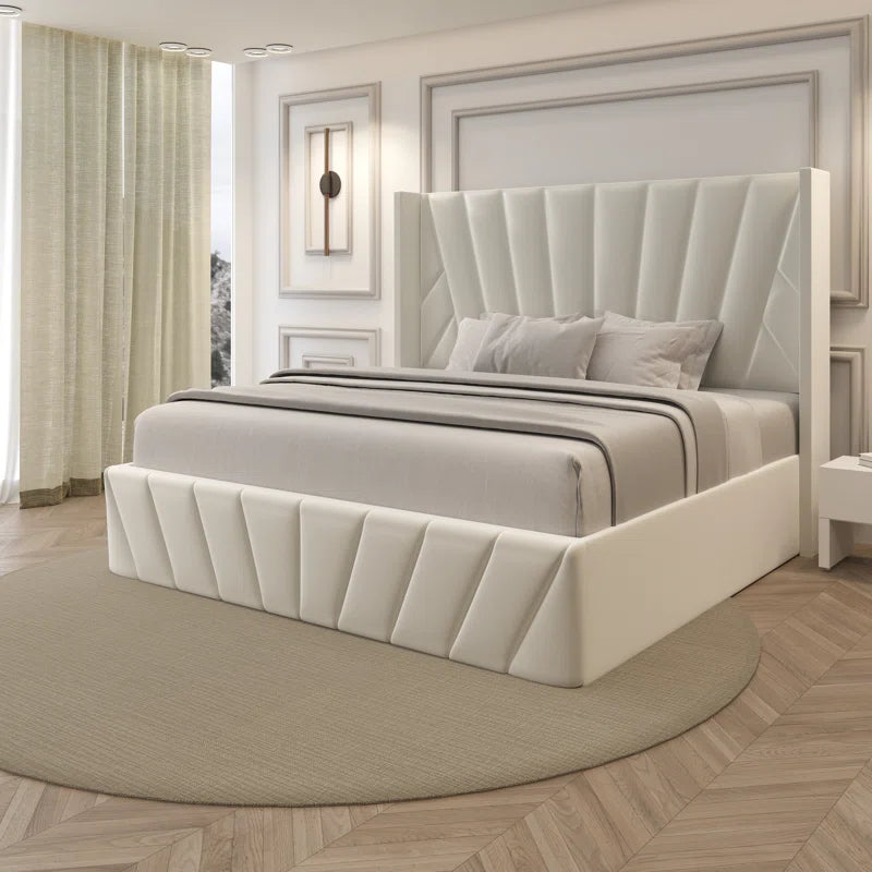 MONACO GEOMETRIC LUXE UPHOLSTERED BED