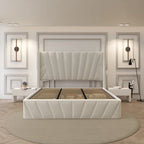 MONACO GEOMETRIC LUXE UPHOLSTERED BED