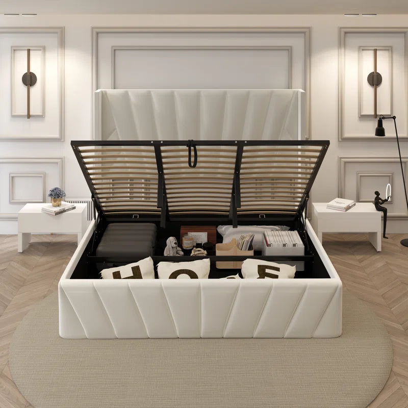 MONACO GEOMETRIC LUXE UPHOLSTERED BED