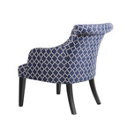 MOROCCAN BLUE UPHOLSTERED LOUNGE CHAIR