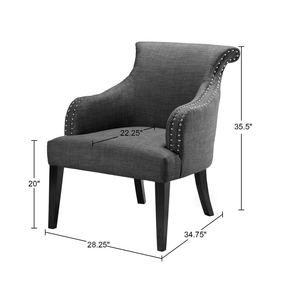 MOROCCAN BLUE UPHOLSTERED LOUNGE CHAIR
