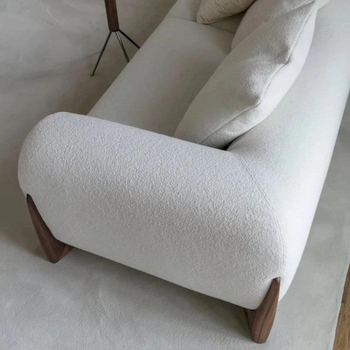 NIMBUS IVORY BOUCLE SOFA 3 SEATER
