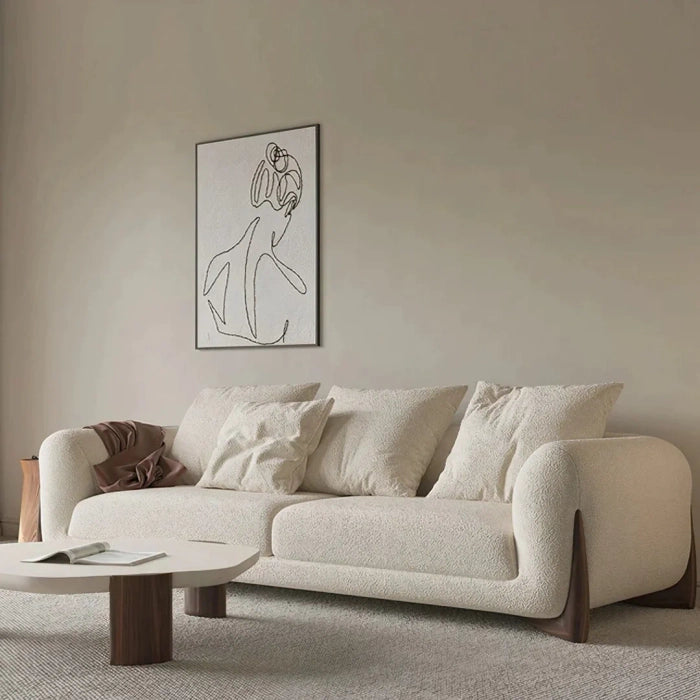 NIMBUS IVORY BOUCLE SOFA 3 SEATER