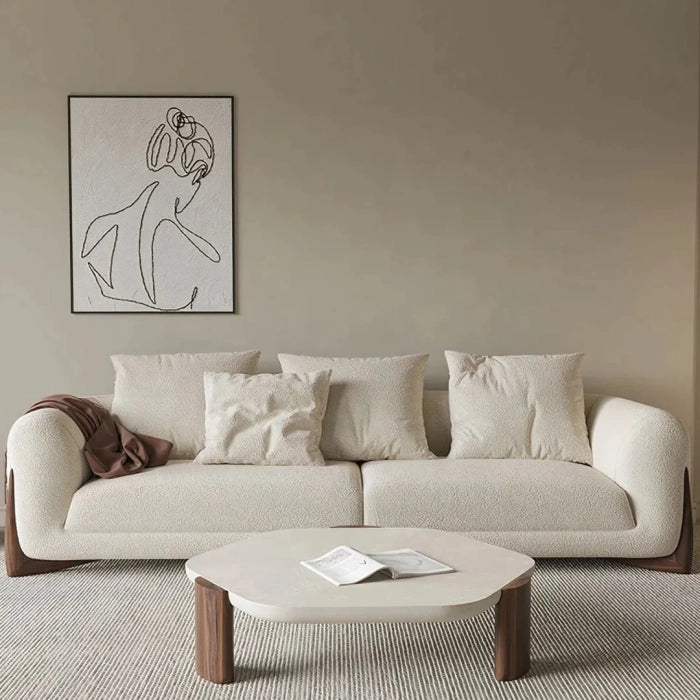 NIMBUS IVORY BOUCLE SOFA 3 SEATER