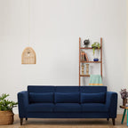 NOIR HAVEN LUXURY 3-SEATER SOFA=- WOODEN MANGO