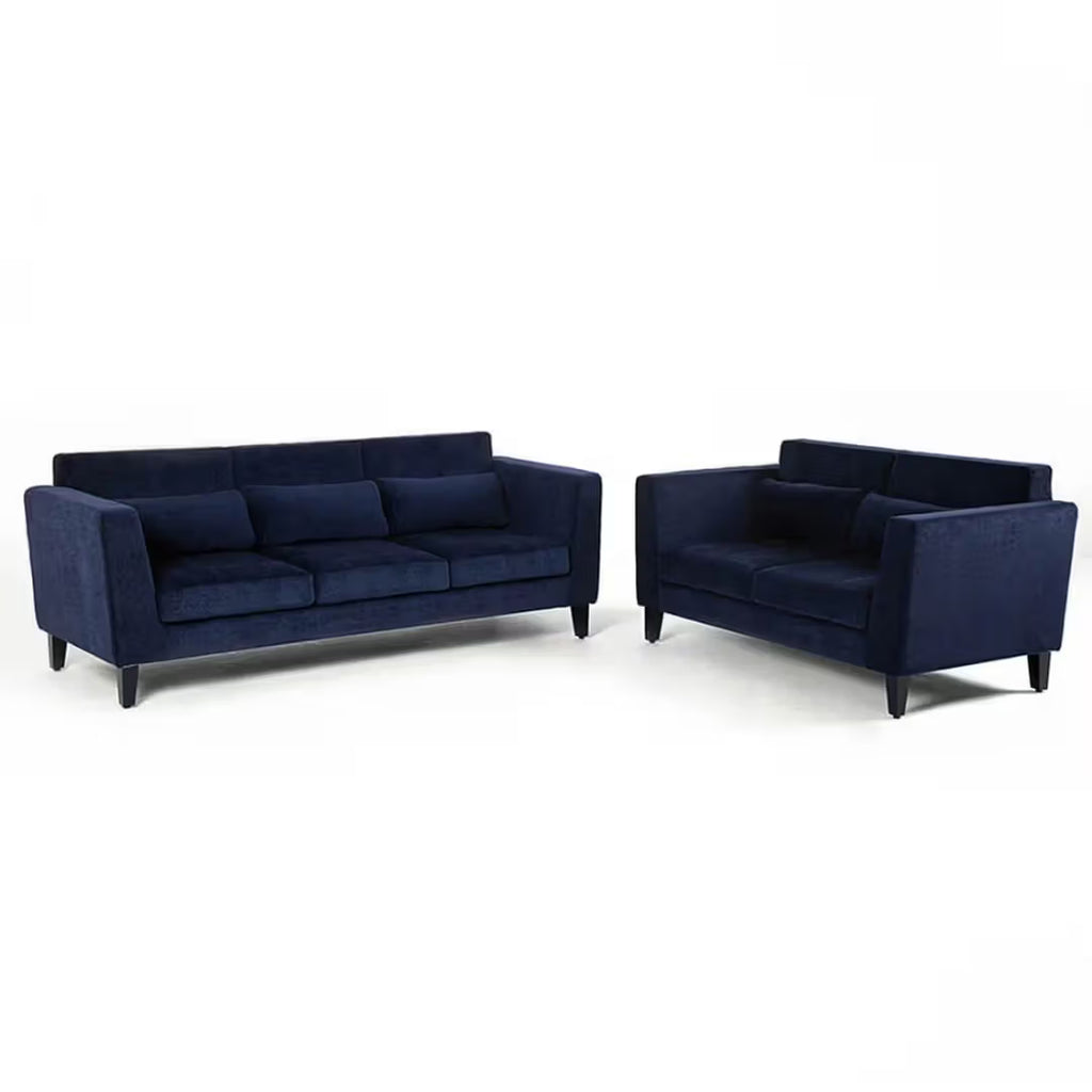 NOIR HAVEN LUXURY 3-SEATER SOFA=- WOODEN MANGO