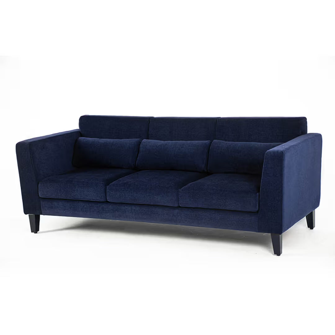 NOIR HAVEN LUXURY 3-SEATER SOFA=- WOODEN MANGO