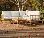 NORDIC HAVEN WOODEN FRAME SOFA SET