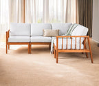 NORDIC HAVEN WOODEN FRAME SOFA SET