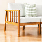 NORDIC HAVEN WOODEN FRAME SOFA SET