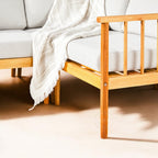 NORDIC HAVEN WOODEN FRAME SOFA SET